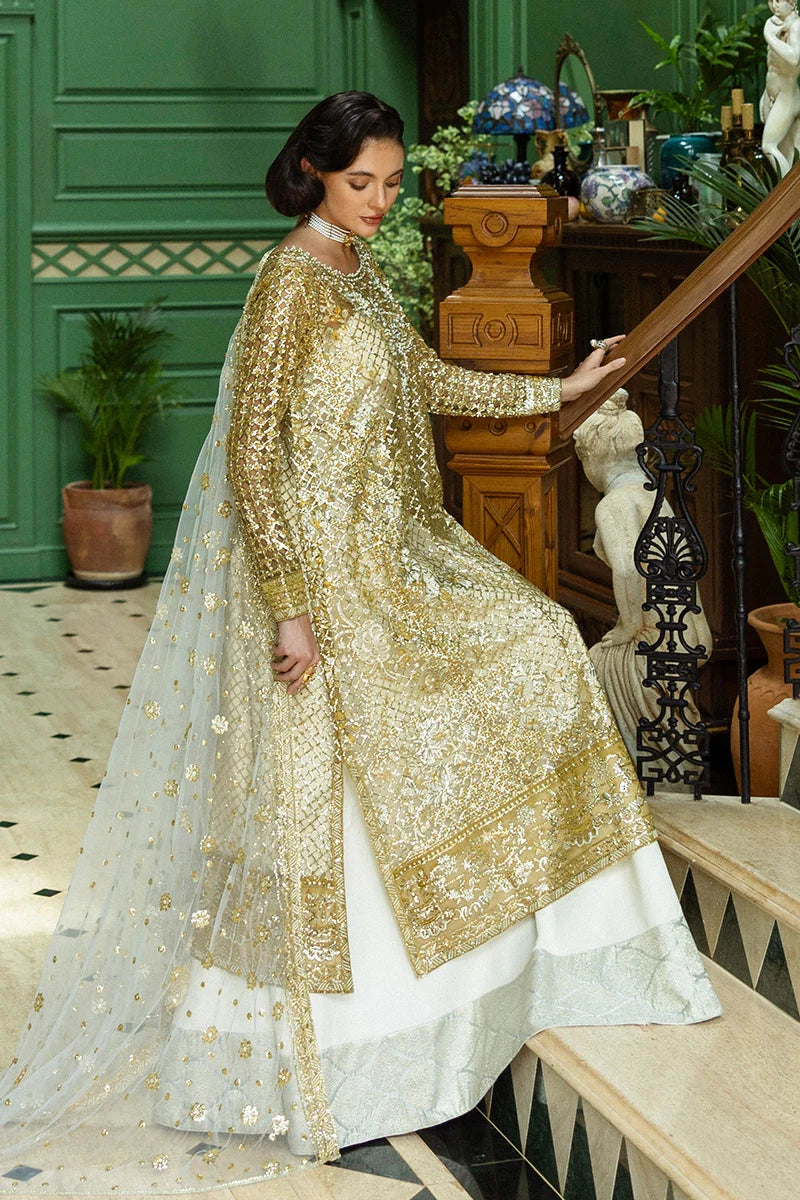 Mushq Inception Embroidered Net Unstitched 3Pc Suit D-03 Only You - view 4