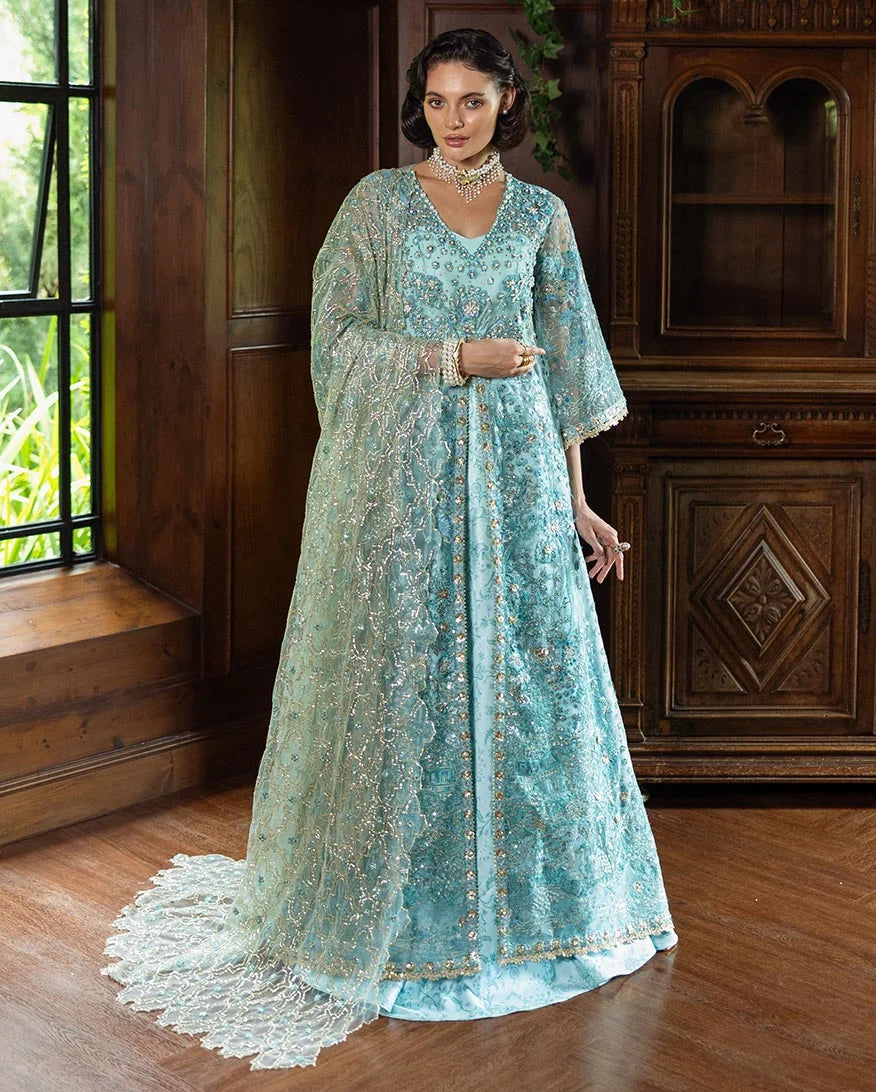 Mushq Inception Embroidered Net Unstitched 3Pc Suit D-02 Endless Love