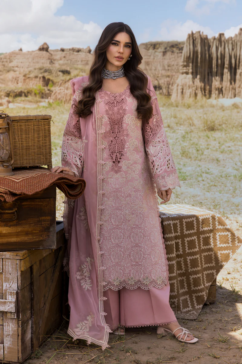 Rang Rasiya Premium Embroidered Lawn Unstitched 3Pc Suit D-02
