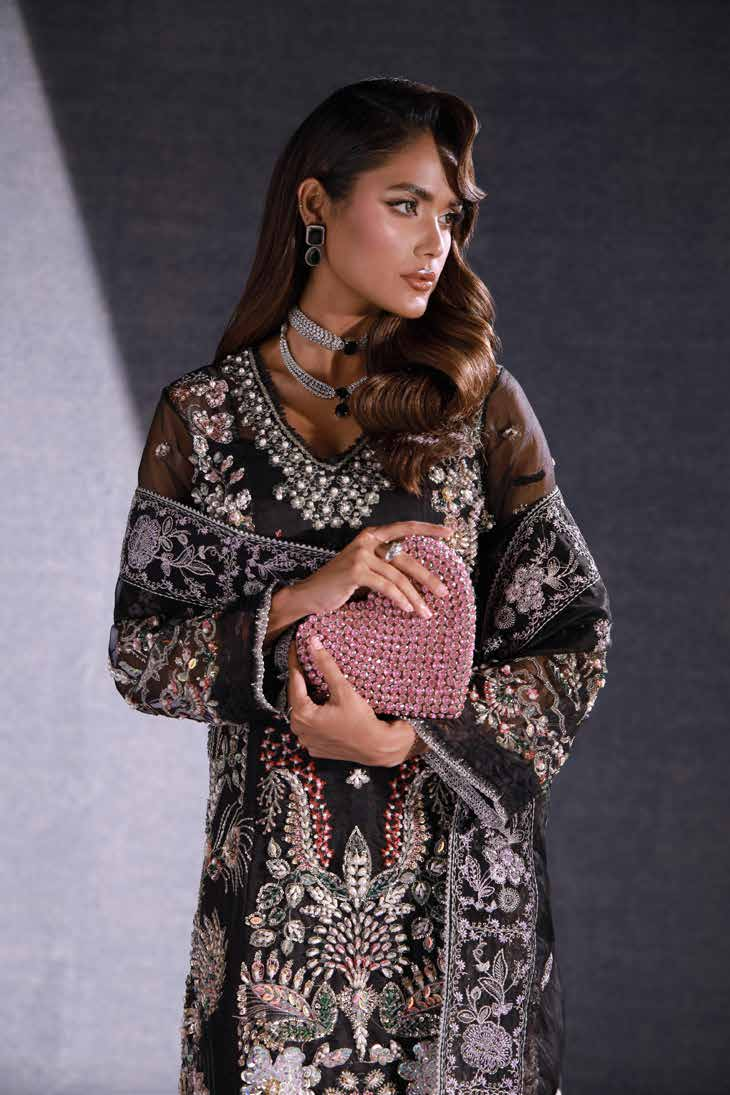 Ermina by Ezra Luxury Hand Embellished Organza Unstitched Wedding Series ’25 D-01 RAYA - view 2