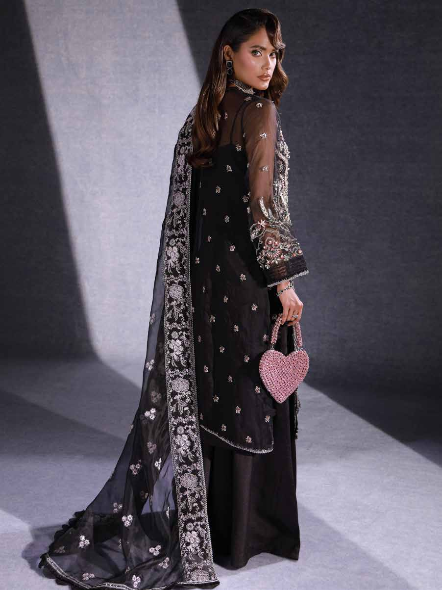 Ermina by Ezra Luxury Hand Embellished Organza Unstitched Wedding Series ’25 D-01 RAYA - view 3