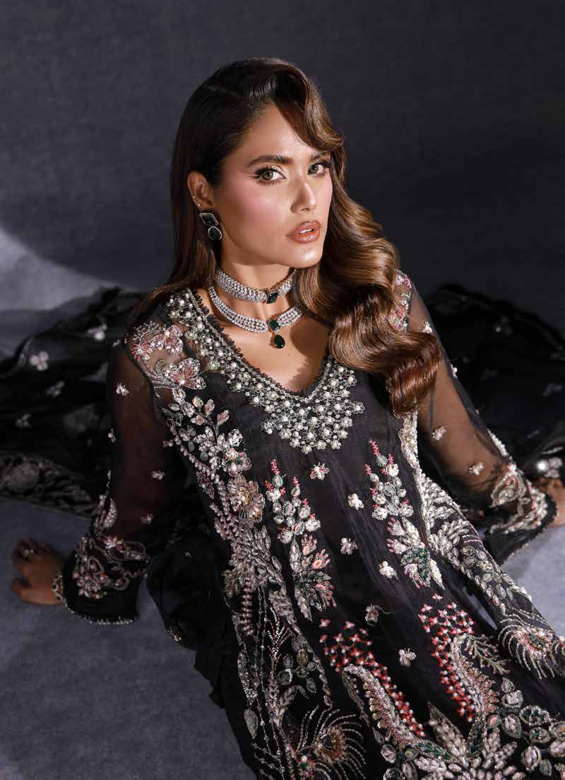 Ermina by Ezra Luxury Hand Embellished Organza Unstitched Wedding Series ’25 D-01 RAYA - view 4