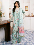 Three-piece BIN ILYAS luxury summer lawn suit in vibrant 71A fabric, showcasing elegant traditional design and detailed embroidery.