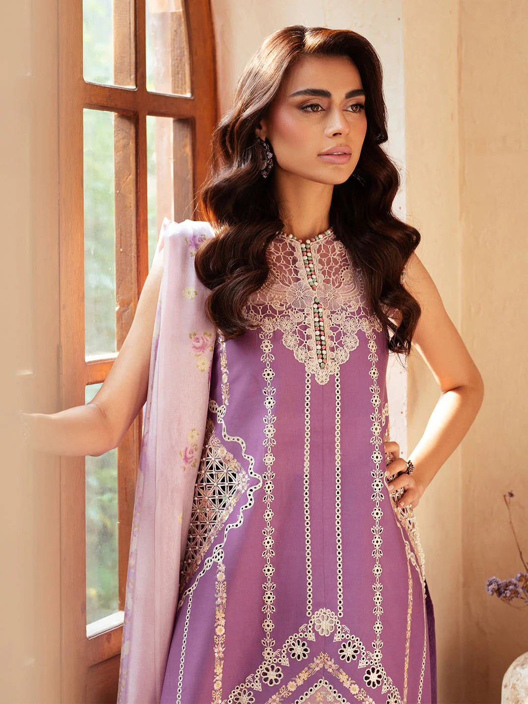 BIN ILYAS 3-piece luxury summer lawn in 96A color, showcasing vibrant fabric and elegant design for stylish summer wear.