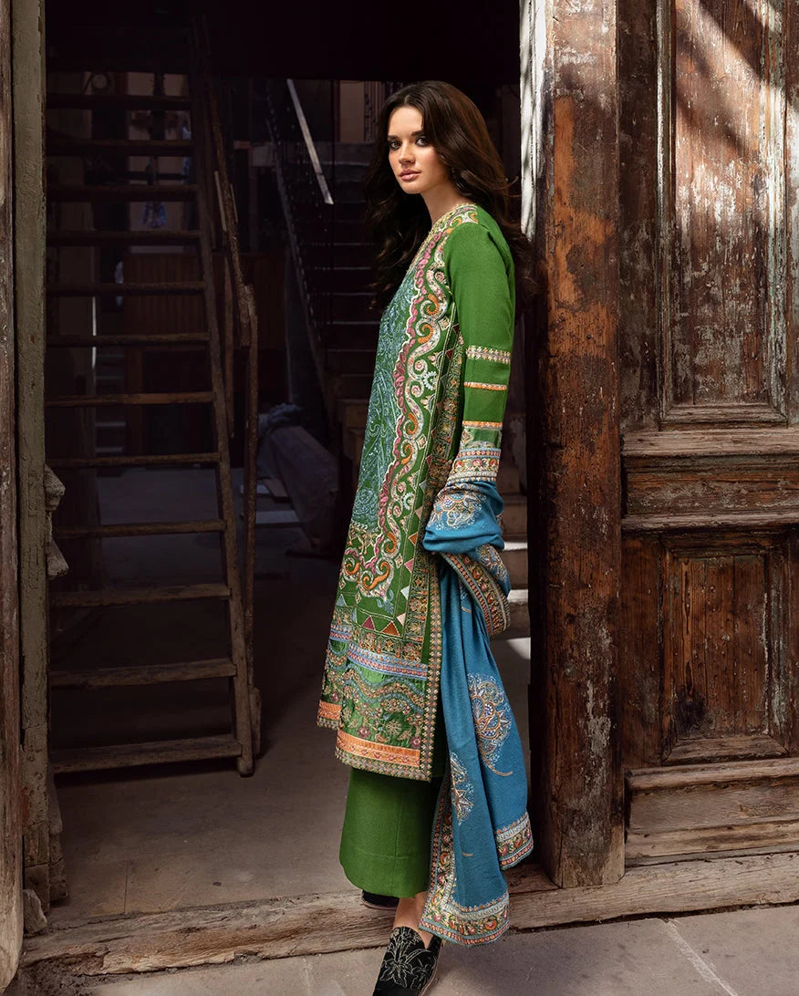 Esmel Lueur Dorent Embroidered Karandi Unstitched 3Pc Suit D-09 Nivalis