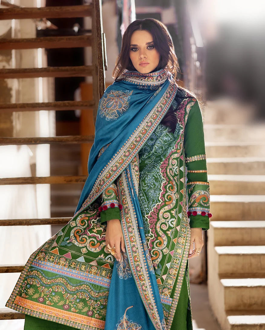 Esmel Lueur Dorent Embroidered Karandi Unstitched 3Pc Suit D-09 Nivalis
