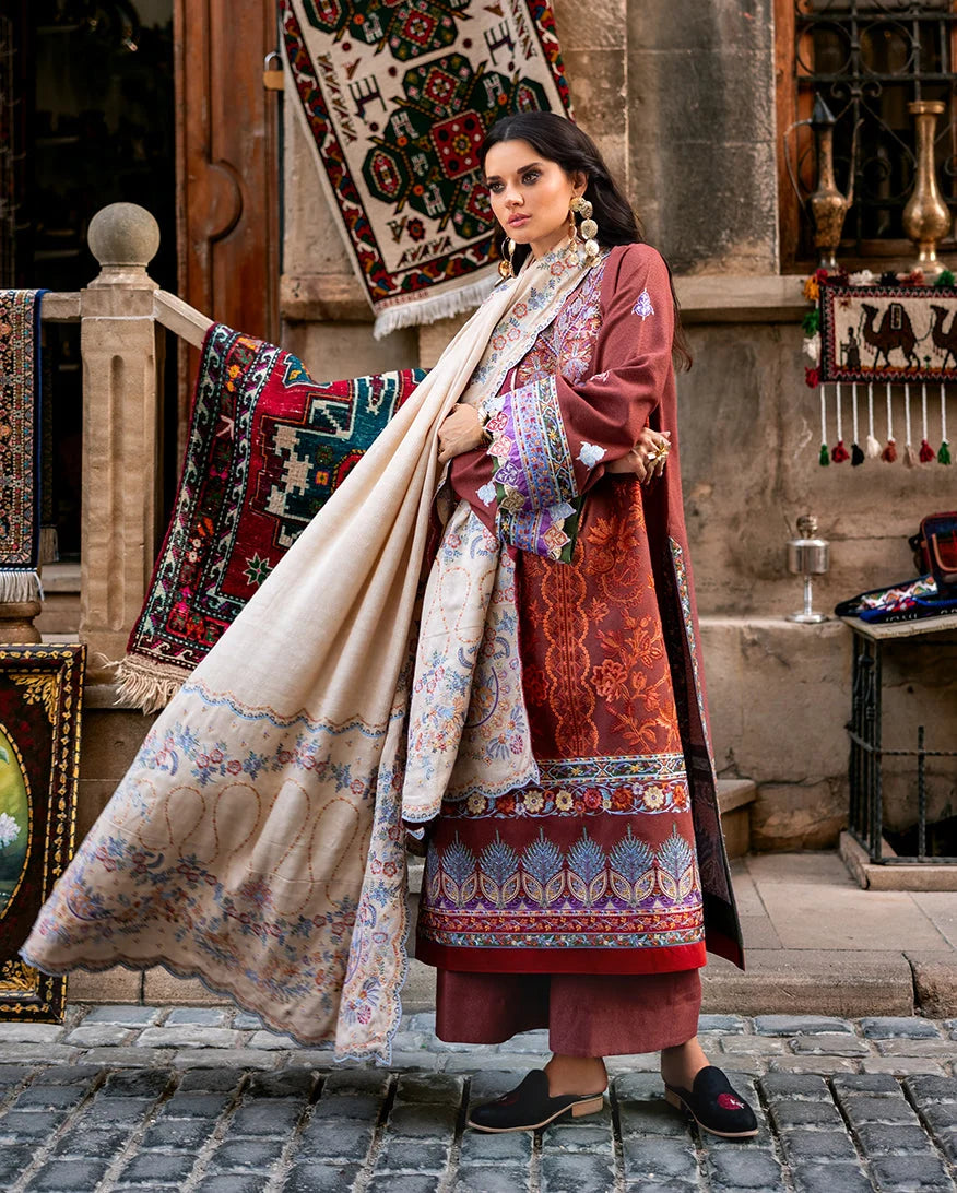 Esmel Lueur Dorent Embroidered Karandi Unstitched 2Pc Suit D-10 Eira
