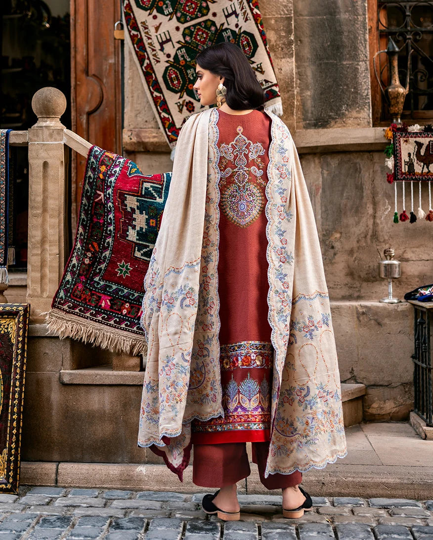 Esmel Lueur Dorent Embroidered Karandi Unstitched 2Pc Suit D-10 Eira