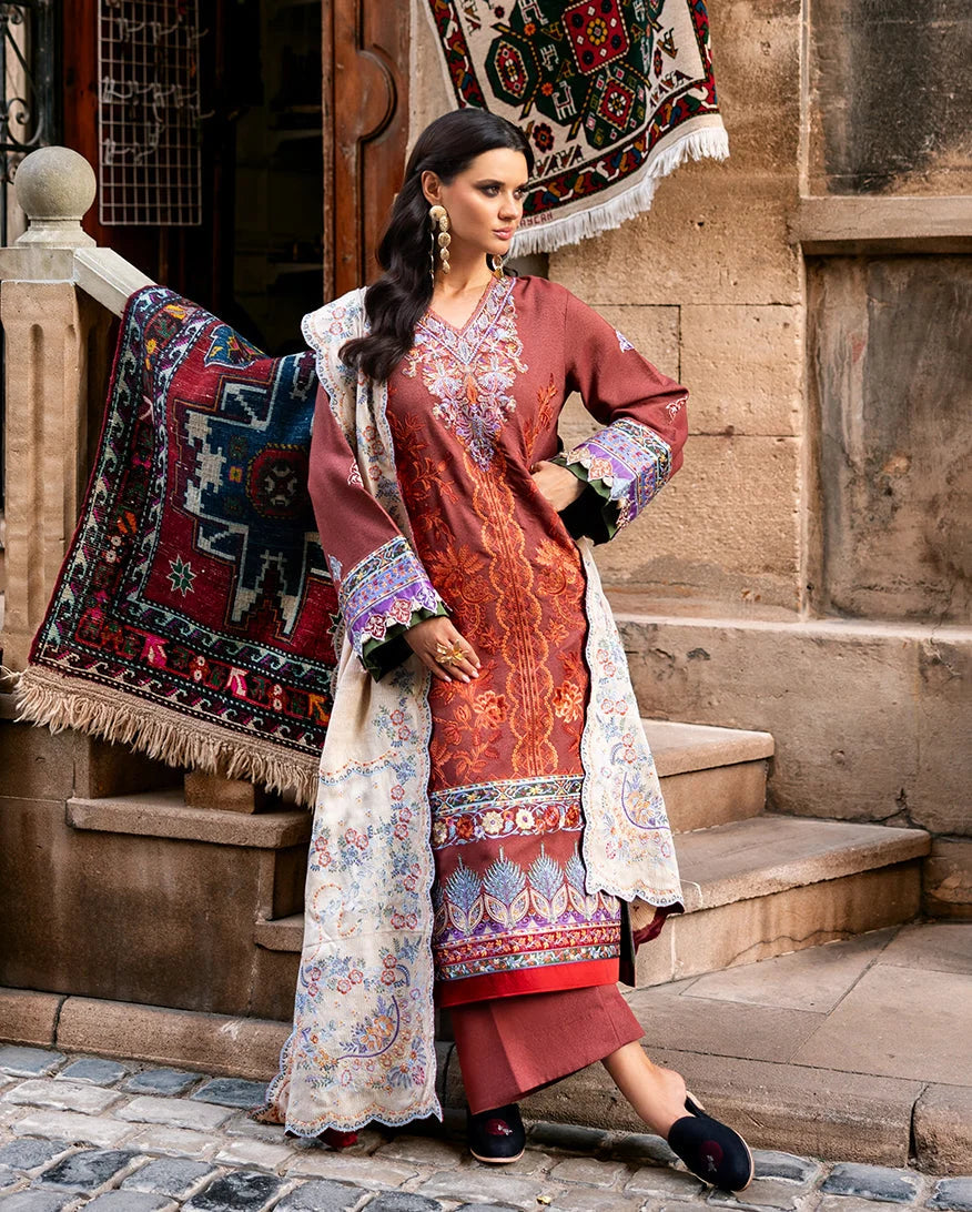 Esmel Lueur Dorent Embroidered Karandi Unstitched 2Pc Suit D-10 Eira