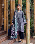 Hemline by Mushq Symphony Unstitched Karandi 2Pc Suit - Silver Mist