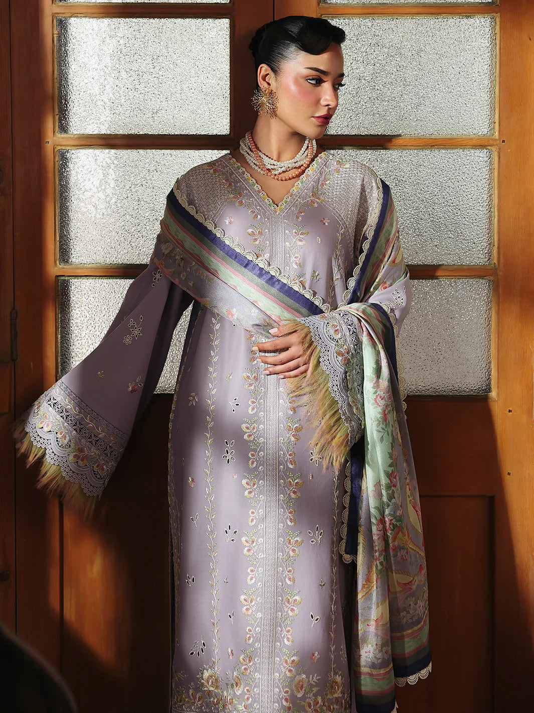 BIN ILYAS - 3pc LUXURY LAWN L75A unstitched suit - view 3