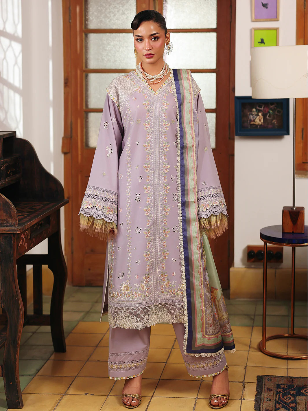 BIN ILYAS - 3pc LUXURY LAWN L75A unstitched suit - view 5