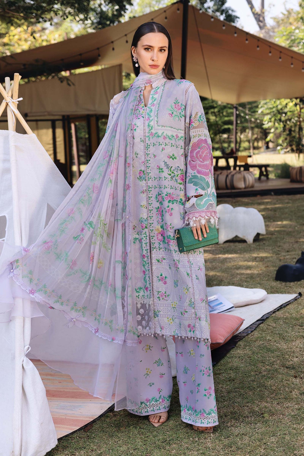 Maria.B MPrints Embroidered Lawn Unstitched 3Pc Suit MPT-2904-A