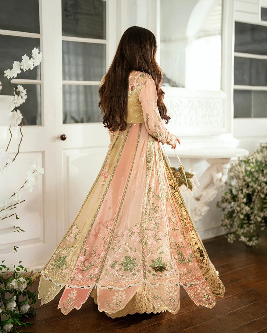 Mushq Sham Shandaar Embroidered Chiffon Unstitched 3Pc Suit - Sur Sunehri - view 3
