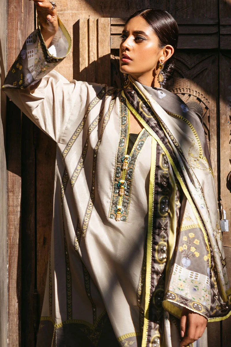Mushq Nirvana raw silk unstitched suit MPS-01 Chestnut - view 2