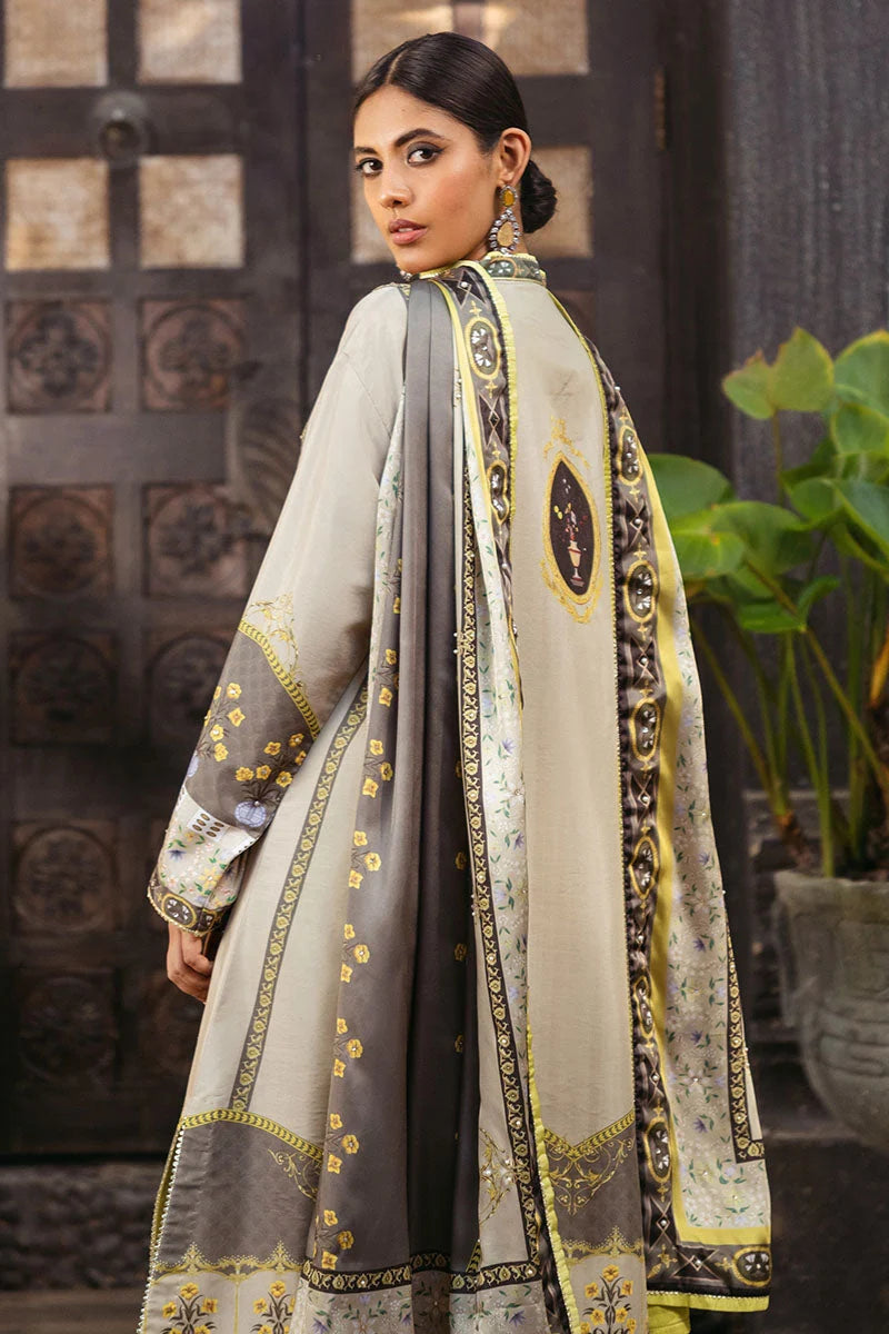 Mushq Nirvana raw silk unstitched suit MPS-01 Chestnut - view 3