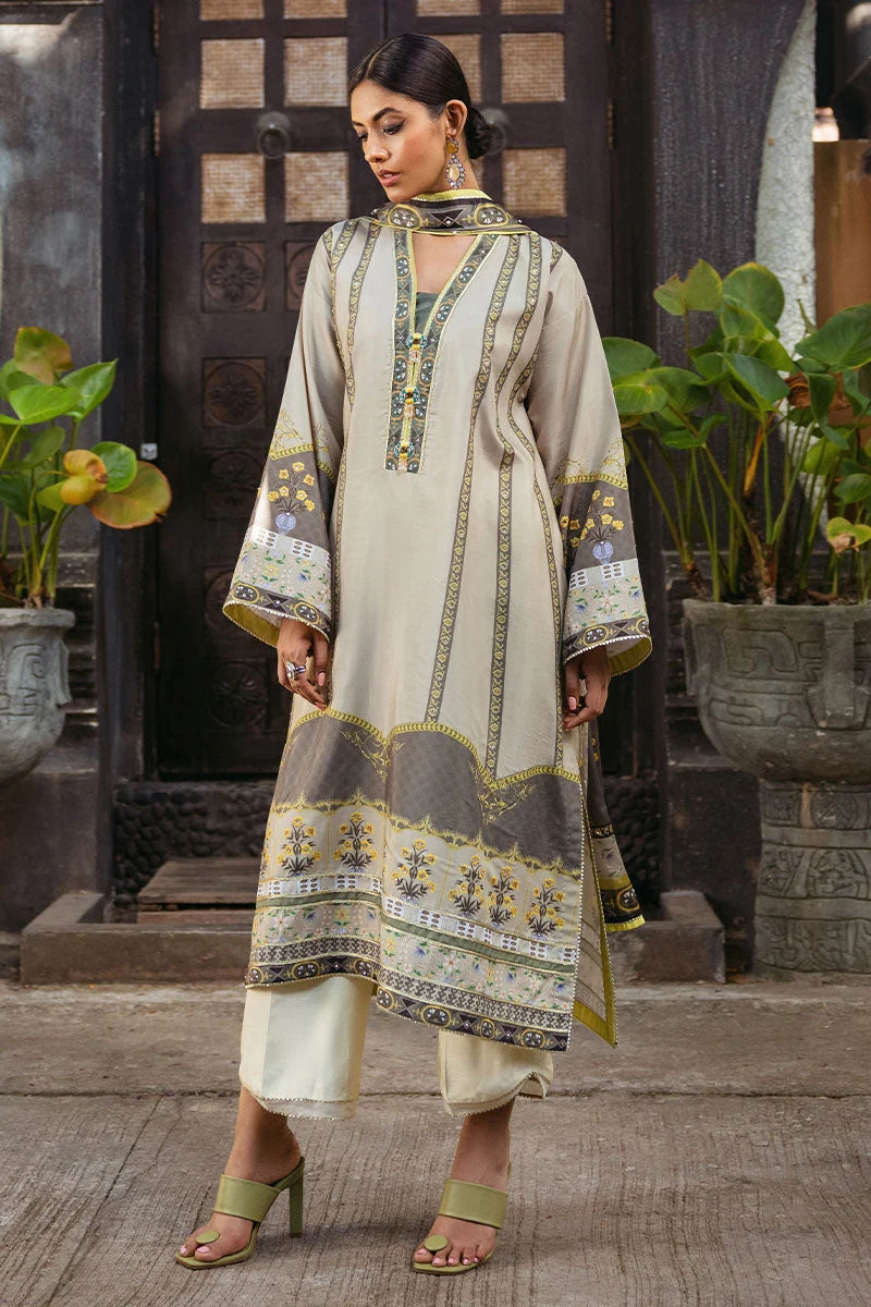 Mushq Nirvana raw silk unstitched suit MPS-01 Chestnut - view 4