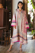 Mushq Nirvana raw silk unstitched 3pc suit MPS-02 Taffy