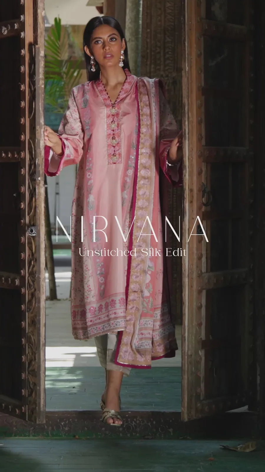 Mushq Nirvana raw silk unstitched 3pc suit MPS-04 Roseate - view 7