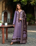 MUSHQ Broadway Embroidered Karandi Unstitched 2Pc Suit - Villa Bramasole