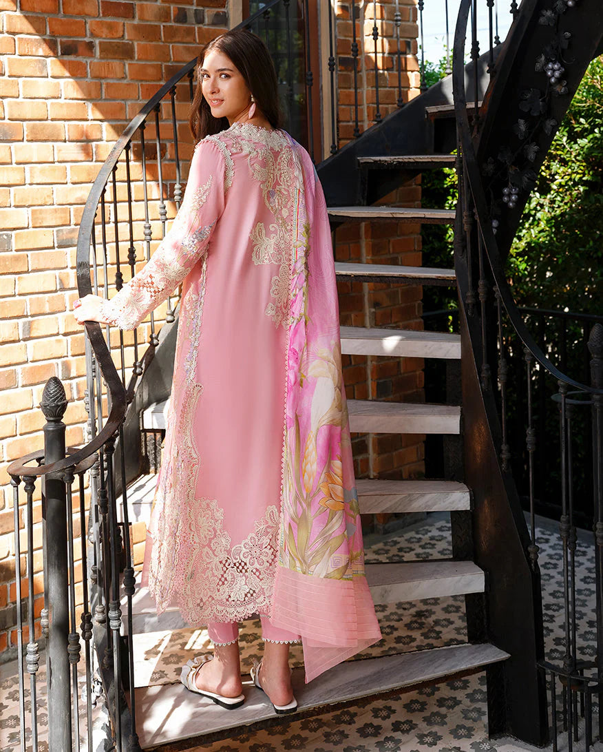Mushq A Moi Chikan Embroidered Lawn Unstitched 3Pc Suit - Silent Vows - view 3