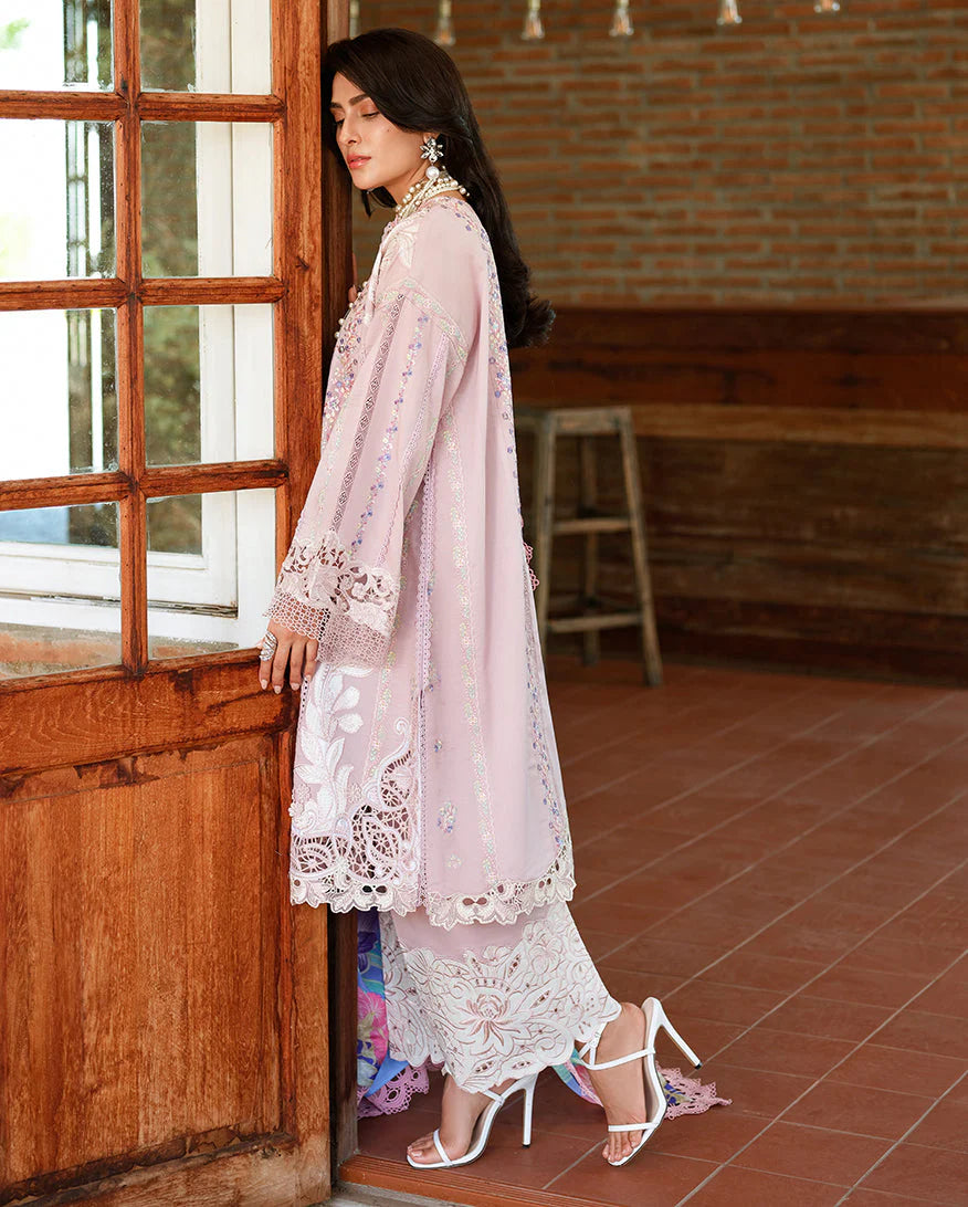 Mushq A Moi Chikan Embroidered Lawn Unstitched 3Pc Suit - Opulent Whisper - view 5
