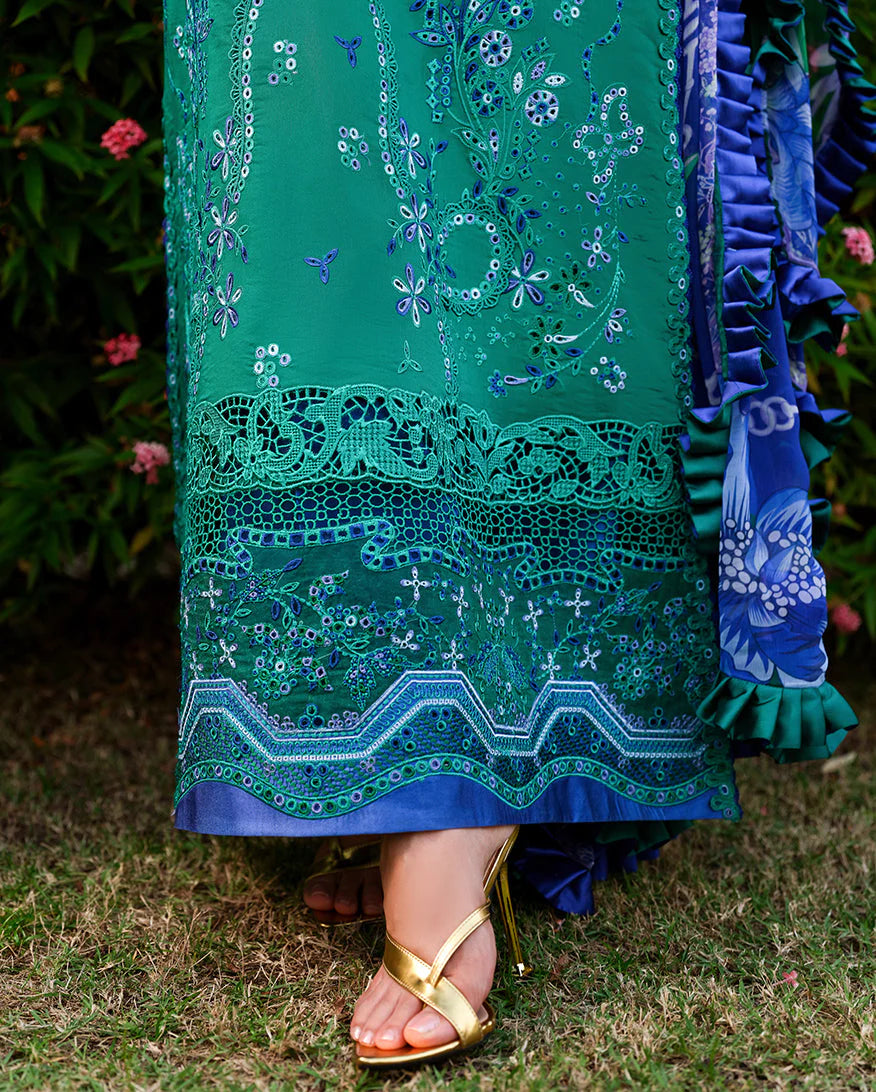 Mushq A Moi Chikan Embroidered Lawn Unstitched 3Pc Suit - Blooming Romance - view 2