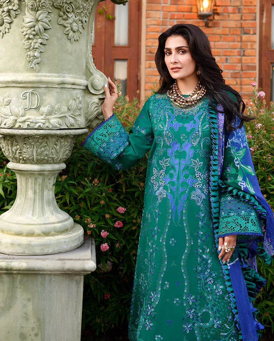 Mushq A Moi Chikan Embroidered Lawn Unstitched 3Pc Suit - Blooming Romance - view 7