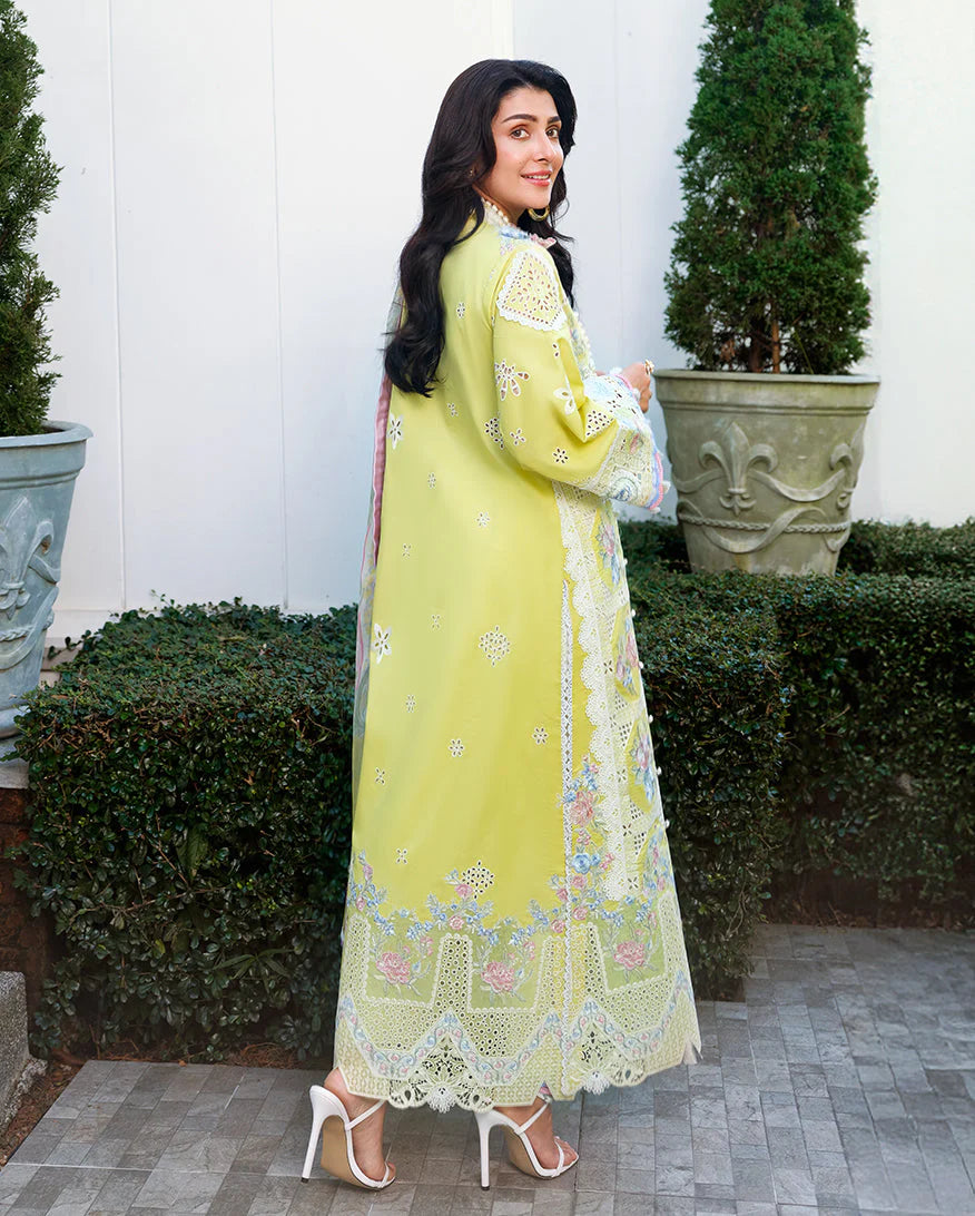 Mushq A Moi Chikan Embroidered Lawn Unstitched 2Pc Suit - Tender Whisper - view 4