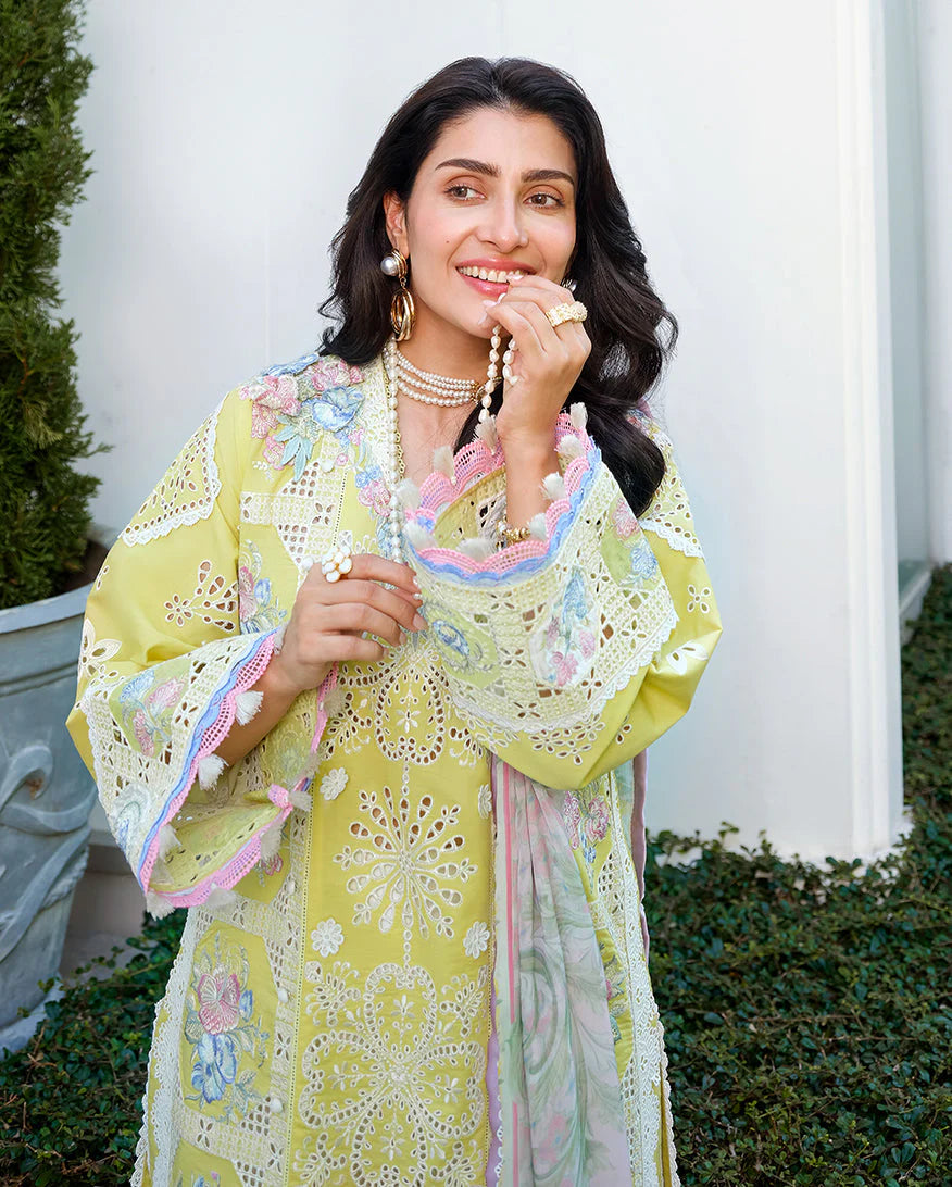 Mushq A Moi Chikan Embroidered Lawn Unstitched 2Pc Suit - Tender Whisper - view 5