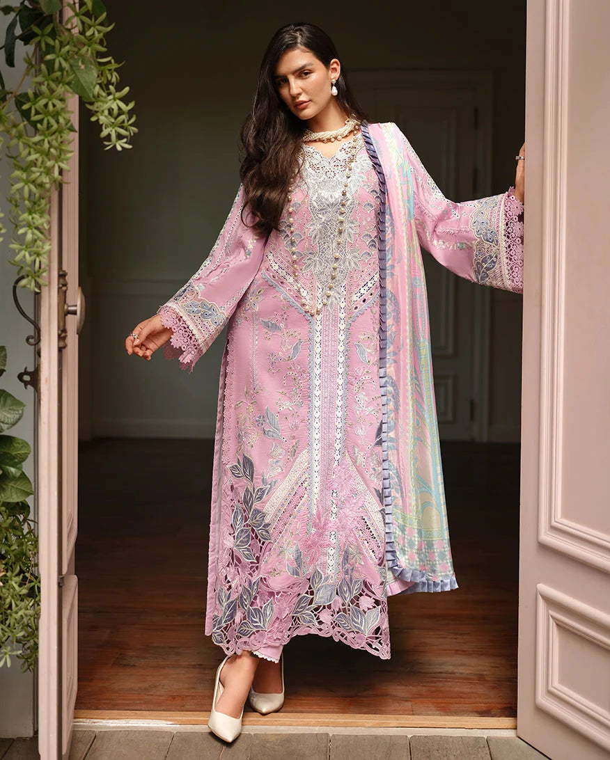 Mushq A Moi Chikan Embroidered Lawn Unstitched 3Pc Suit - Endless Love - view 5