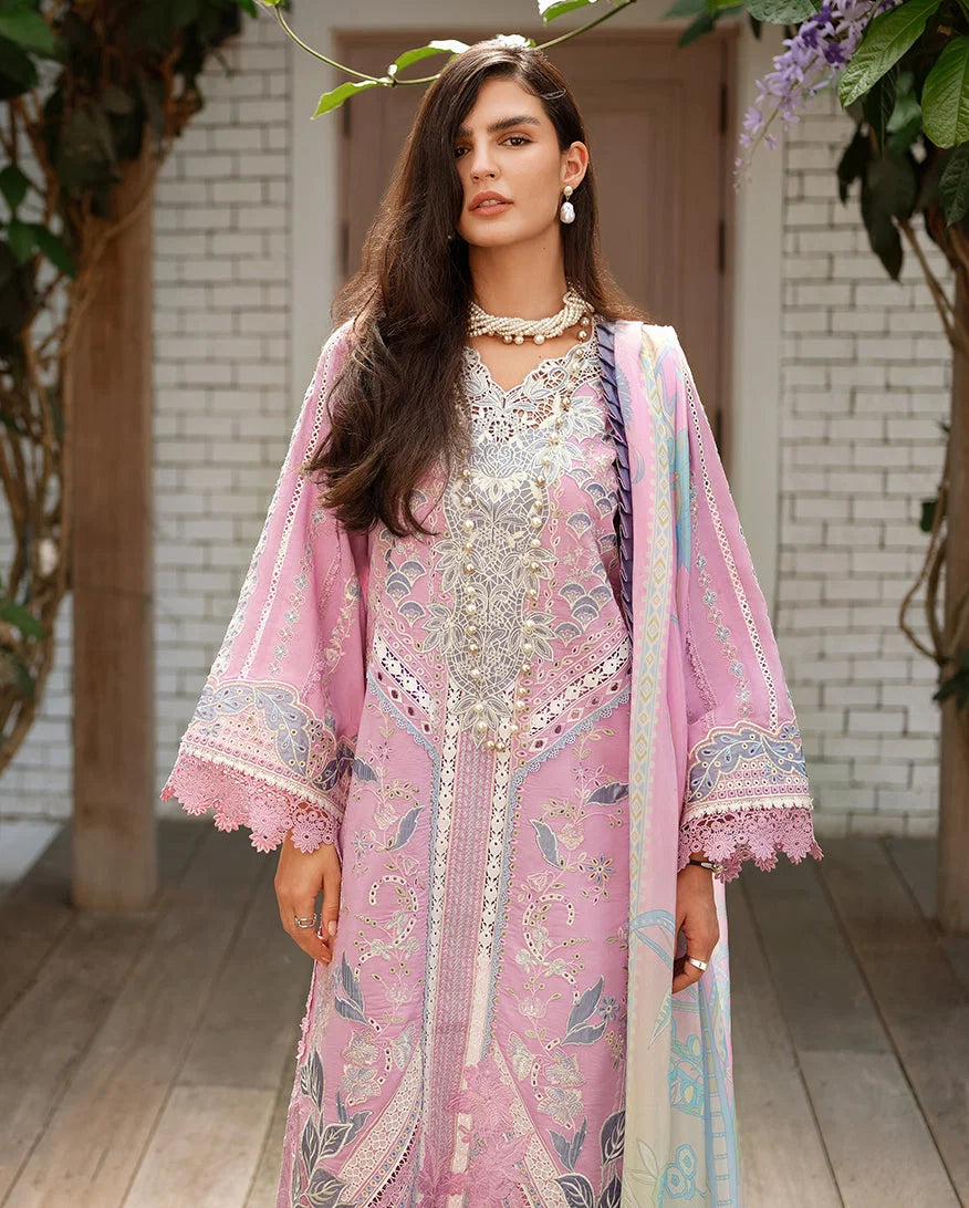 Mushq A Moi Chikan Embroidered Lawn Unstitched 3Pc Suit - Endless Love - view 3