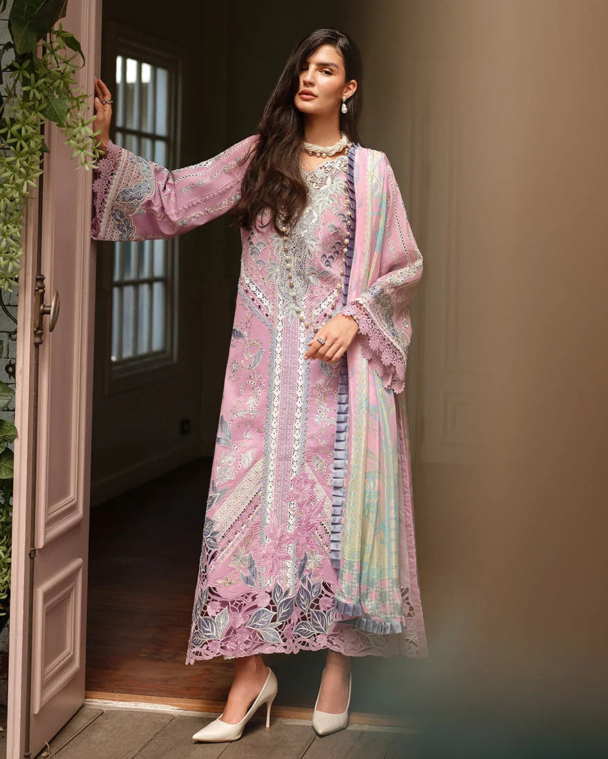 Mushq A Moi Chikan Embroidered Lawn Unstitched 3Pc Suit - Endless Love
