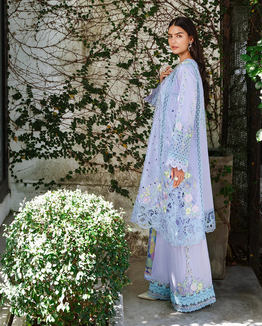 Mushq A Moi Chikan Embroidered Lawn Unstitched 3Pc Suit - Sweet Confession - view 3