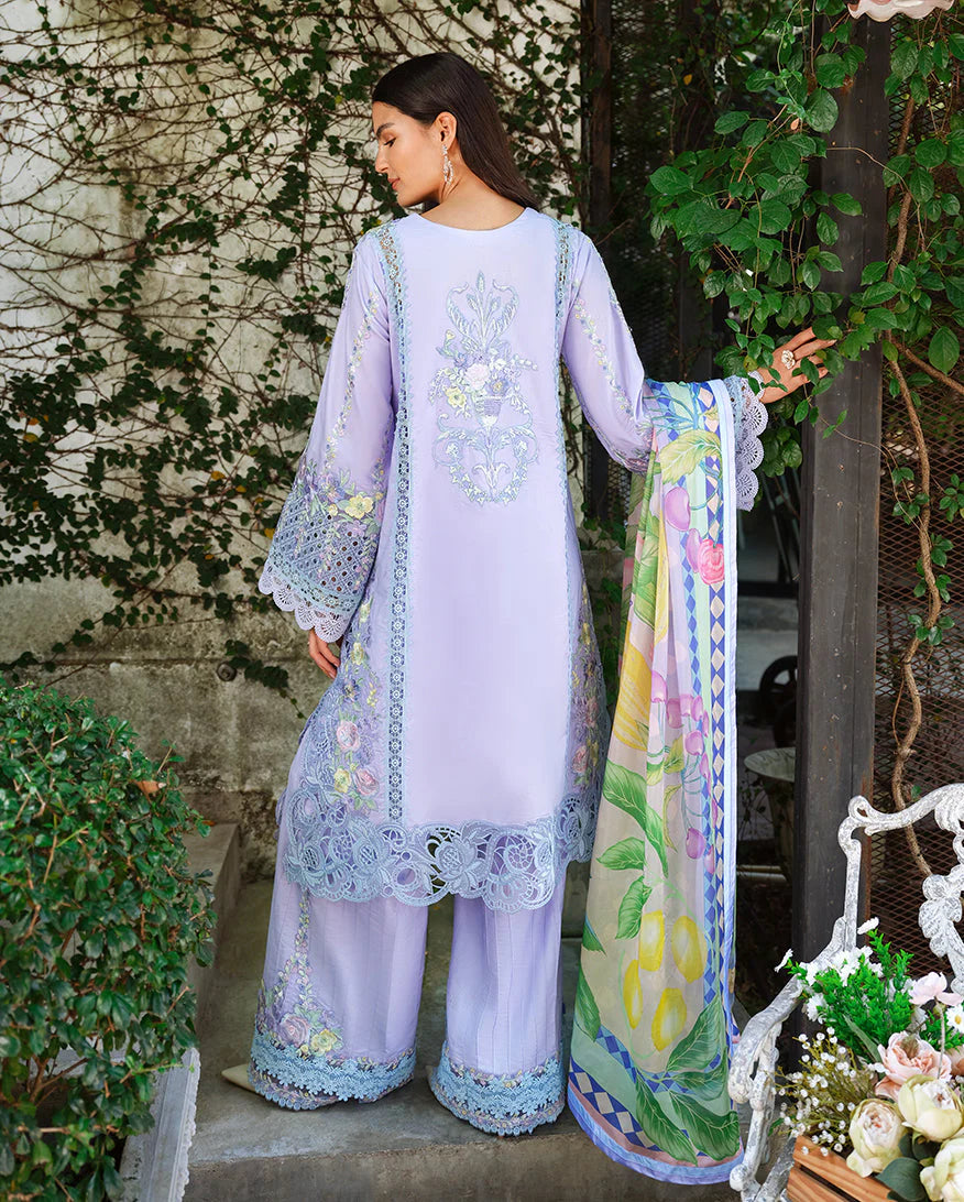 Mushq A Moi Chikan Embroidered Lawn Unstitched 3Pc Suit - Sweet Confession - view 2