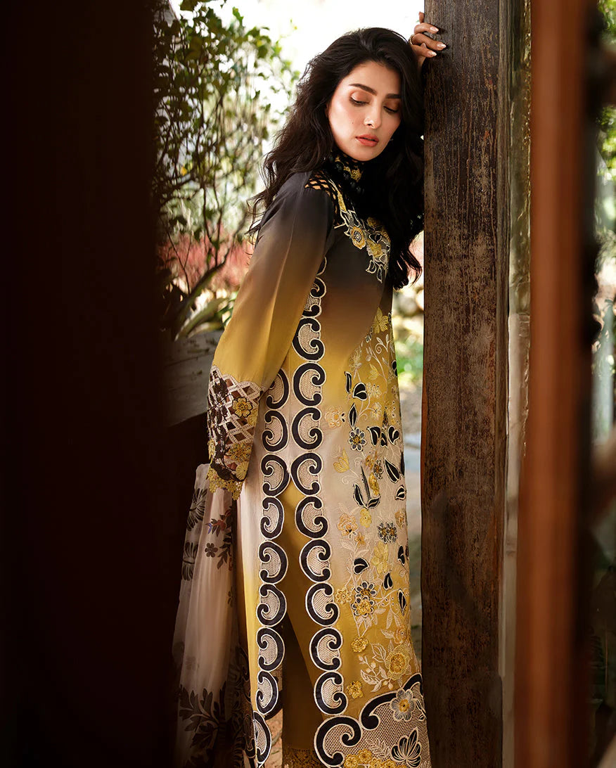 Mushq A Moi Chikan Embroidered Lawn Unstitched 3Pc Suit - Timeless Charm - view 2