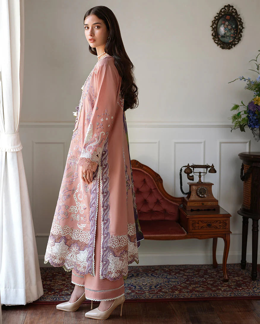 Mushq A Moi Chikan Embroidered Lawn Unstitched 3Pc Suit - Daisy Chain - view 6