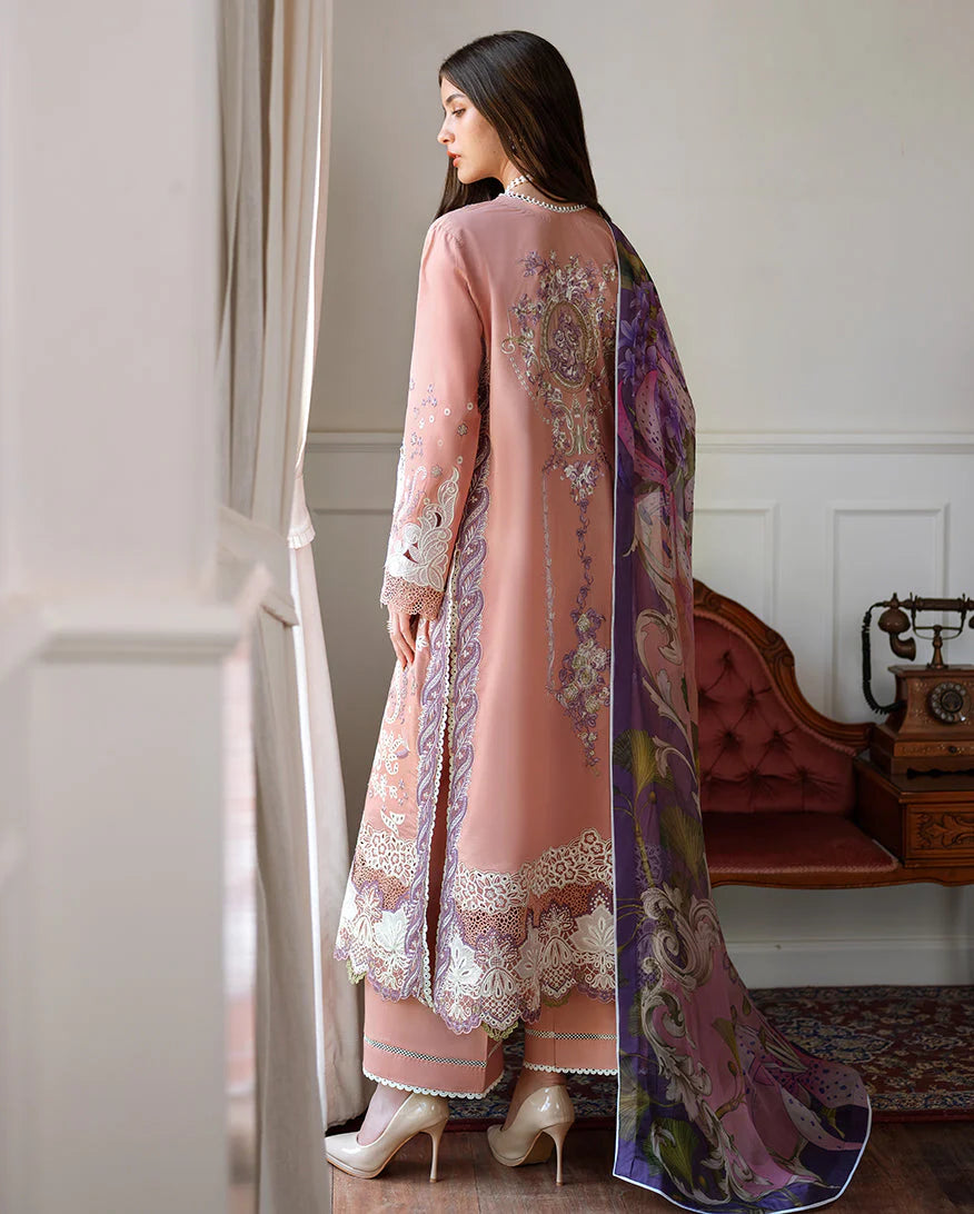 Mushq A Moi Chikan Embroidered Lawn Unstitched 3Pc Suit - Daisy Chain - view 2