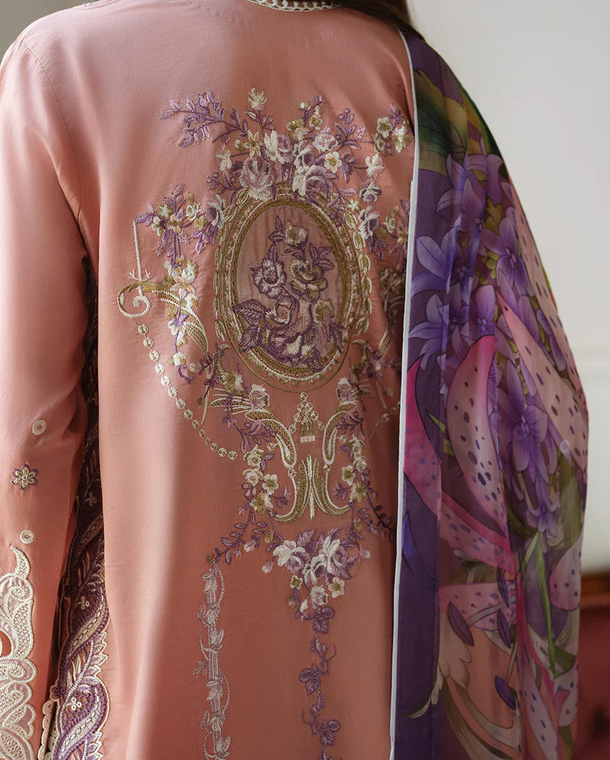 Mushq A Moi Chikan Embroidered Lawn Unstitched 3Pc Suit - Daisy Chain - view 5