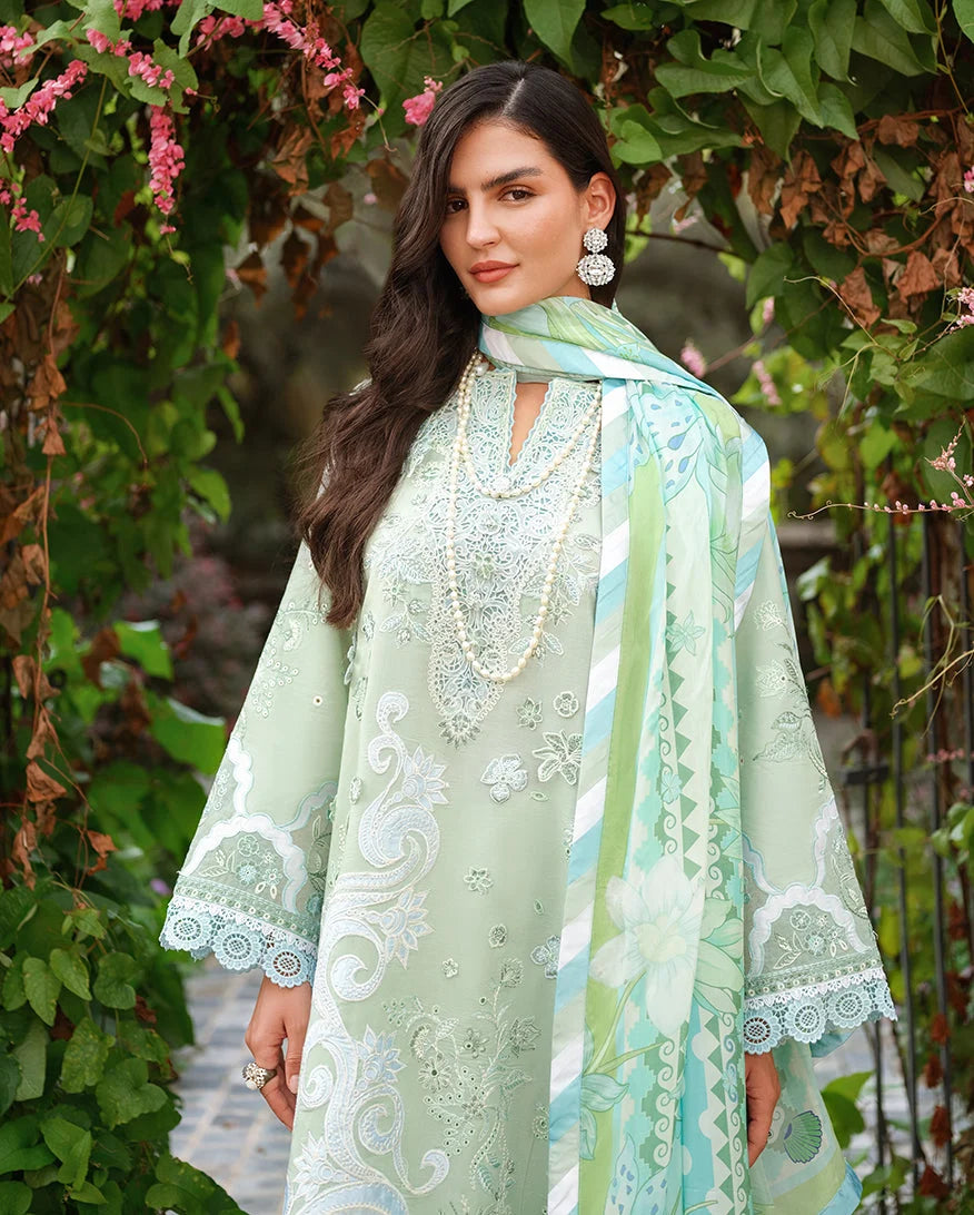 Mushq A Moi Chikan Embroidered Lawn Unstitched 3Pc Suit - Love Escape - view 4