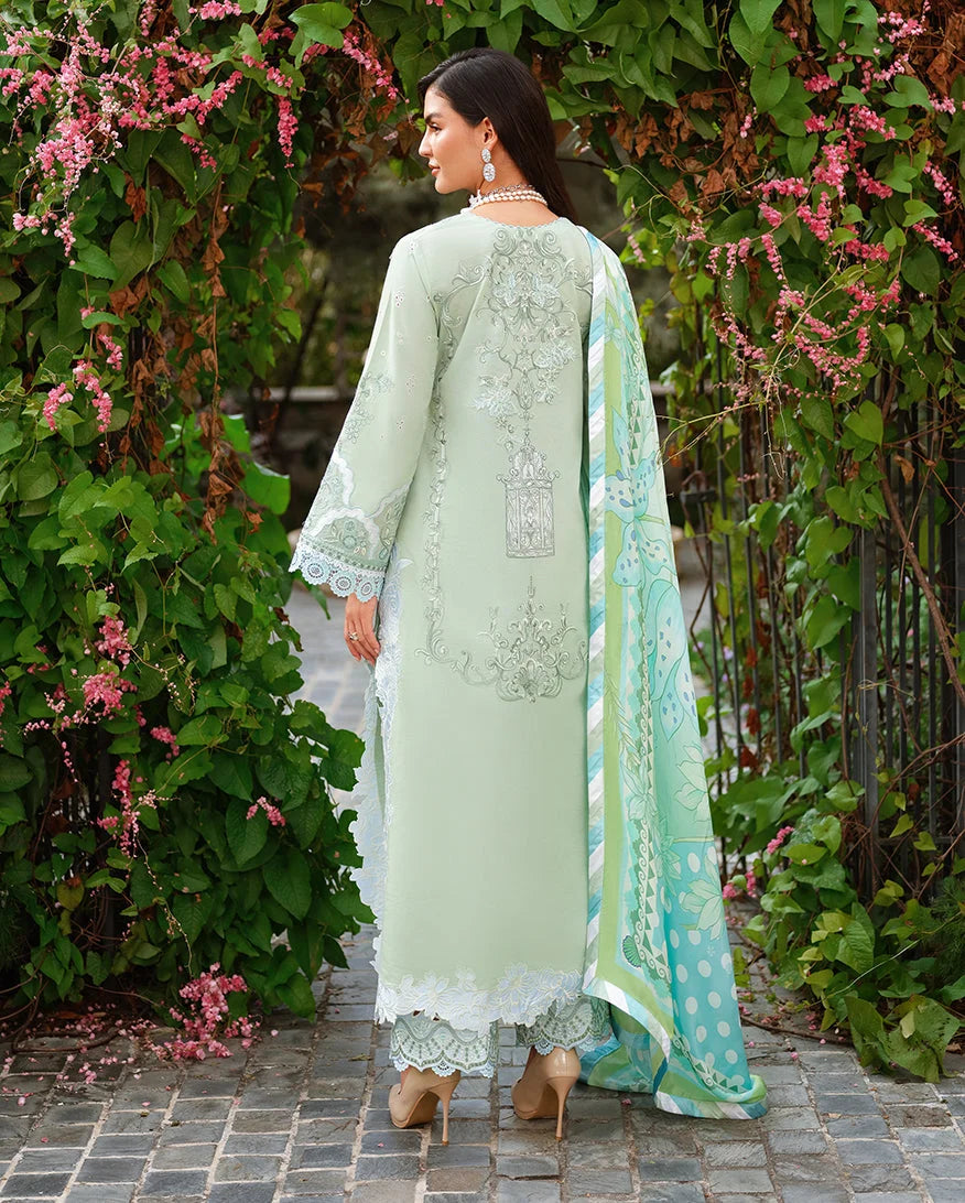 Mushq A Moi Chikan Embroidered Lawn Unstitched 3Pc Suit - Love Escape - view 5