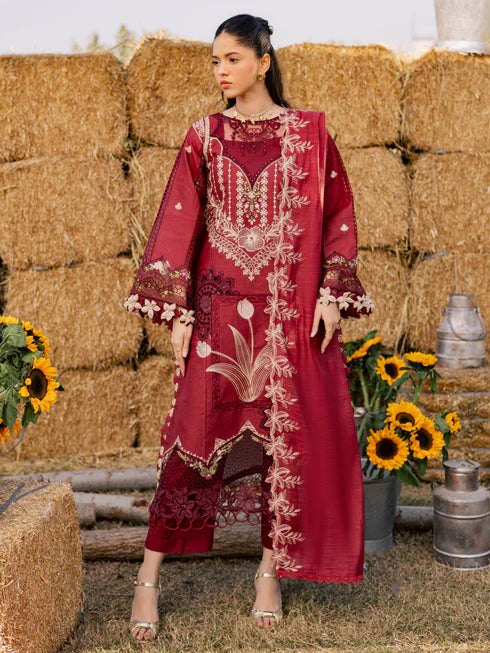 PARISHAY-SUMMER QUEEN EMB LAWN SQ-10 unstitched suit