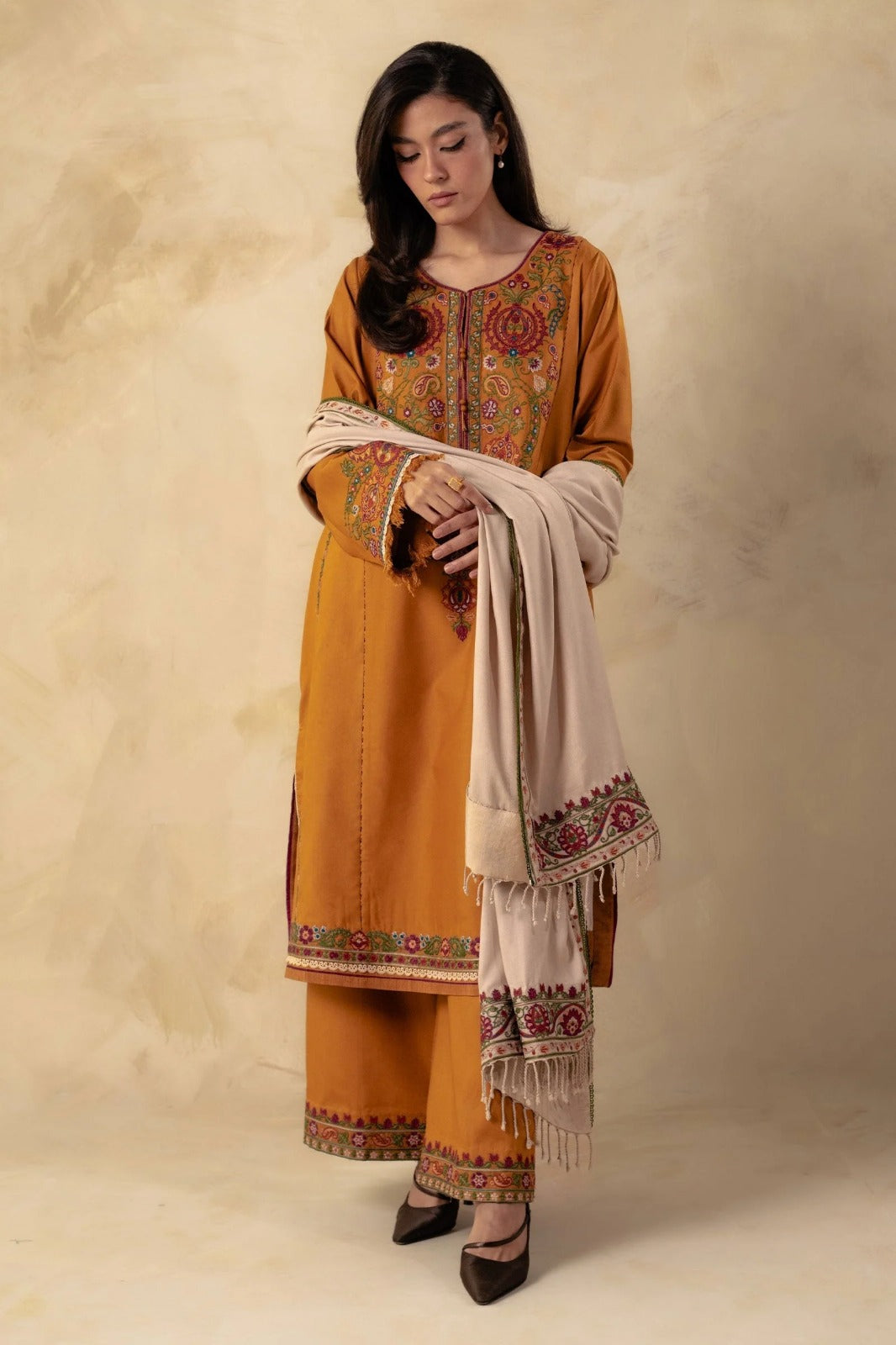 Coco by Zara Shahjahan Unstitched Embroidered Linen 2Pc Suit ZW23-5A