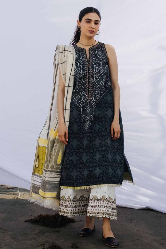 Zara Shahjahan Z21-4A Coco Lawn 3pc unstitched suit