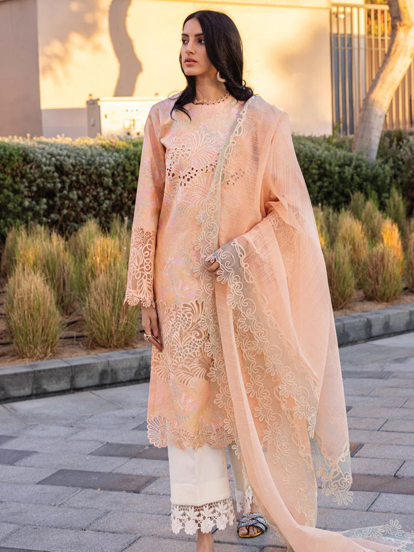 RangRasiya Carnation Embroidered Lawn Unstitched 3Pc Suit D-04