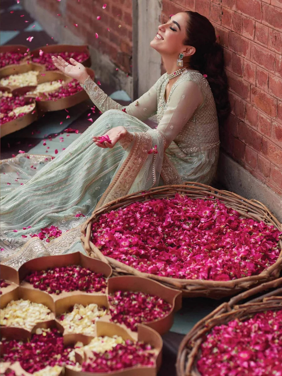 MUSHQ Izhar Unstitched Luxury Chiffon 3 Piece Suit MCH-03 SHAHANA - view 2