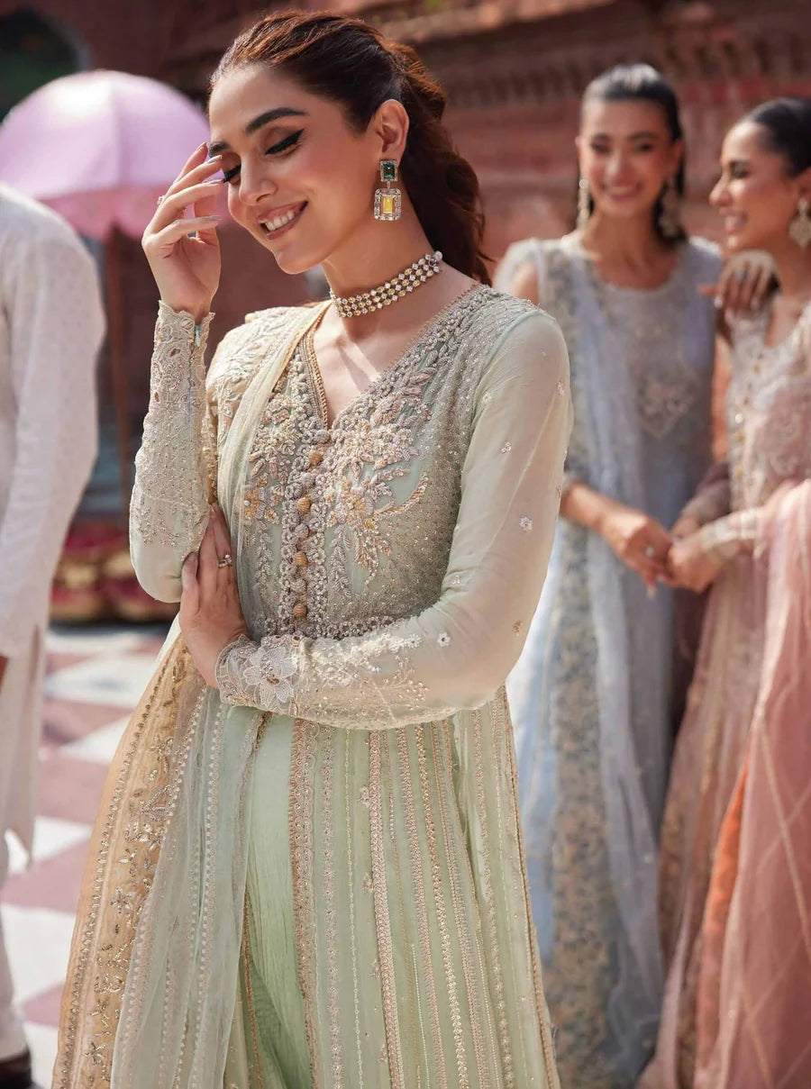 MUSHQ Izhar Unstitched Luxury Chiffon 3 Piece Suit MCH-03 SHAHANA - view 4