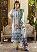 Mushq Nirvana Embroidered Raw Silk Unstitched 3Pc Suit MPS-05 Azure
