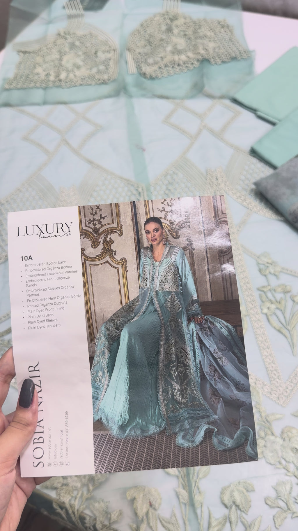 SOBIA NAZIR Luxury Lawn 2024 3pc D-10A