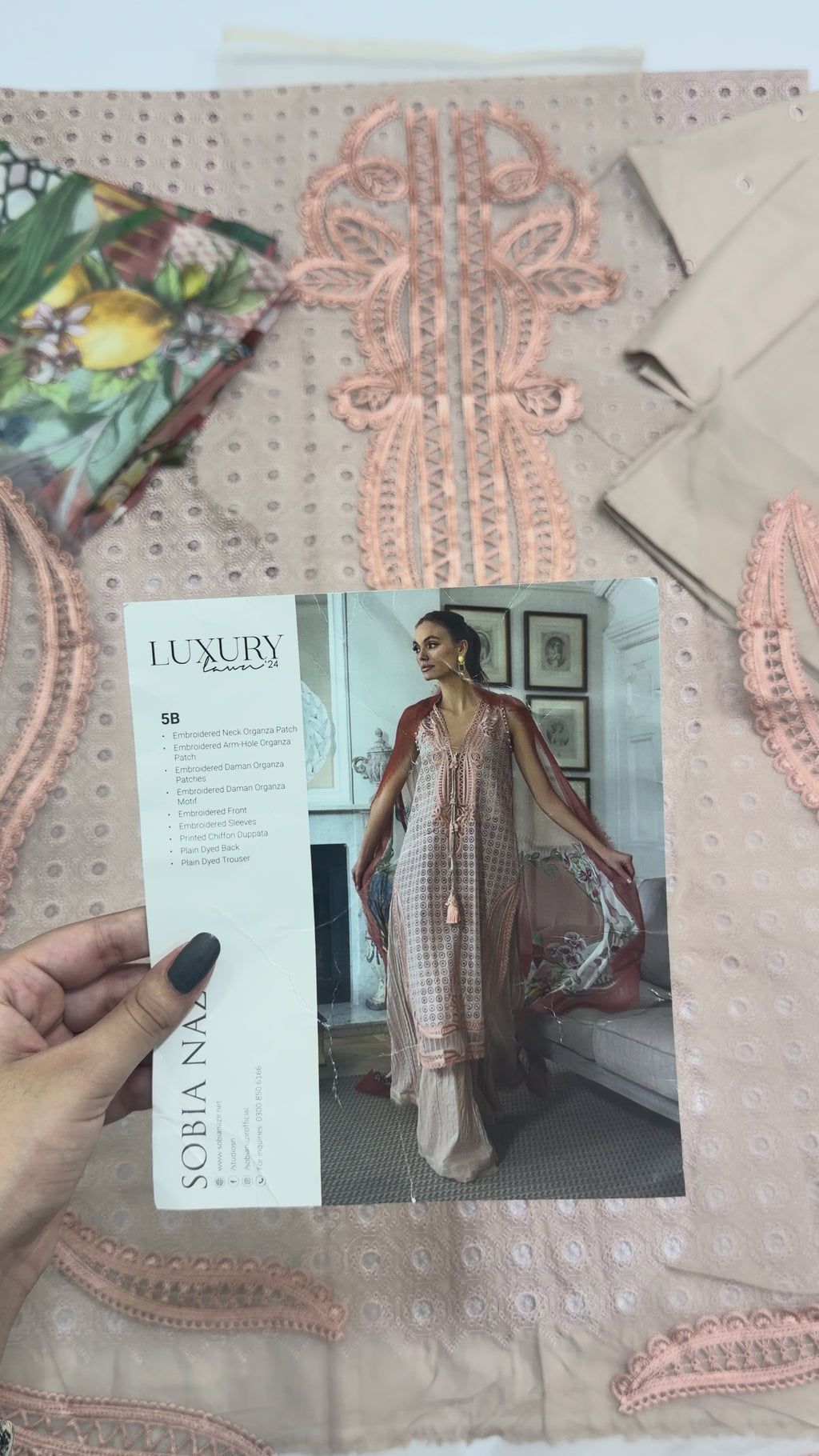 SOBIA NAZIR Luxury Lawn 2024 3pc D-5B